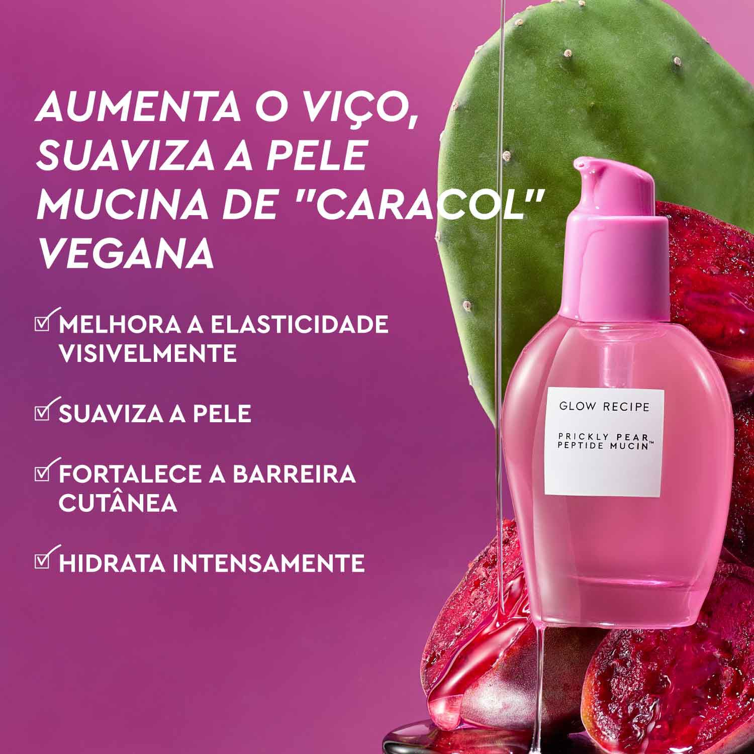 Sérum Facial Prickly Pear Glow Recipe Peptide Vegan Mucin - Sephora